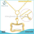 2.3mm 30" simple gold plated floating charm locket chain jewelry funny necklace